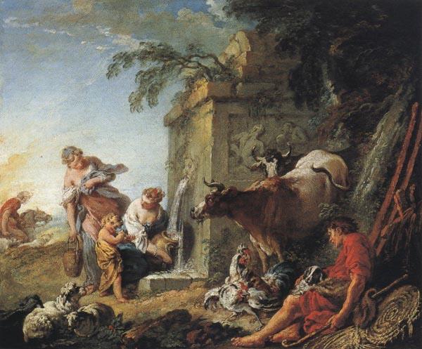 Francois Boucher La Fontaine